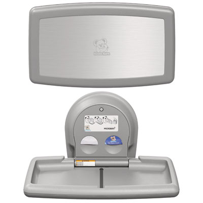 Koala Kare Horizontal Baby Changing Station, 35.94 x 20.75, Gray (KB30001SS)