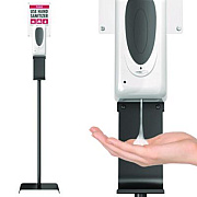 HLS Commercial Sanitizer Dispenser, 1,000 mL, 13 x 11.5 x 63, Silver (HLSSDS01)