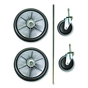 Rubbermaid Commercial 8" Ball Bearing Wheel and 4" Swivel Stem Caster Kit with Axle for Microfiber Cleaning Cart, (2) Wheels, (2) Casters (9T94M1)