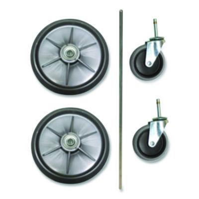 Rubbermaid Commercial 8" Ball Bearing Wheel and 4" Swivel Stem Caster Kit with Axle for Microfiber Cleaning Cart, (2) Wheels, (2) Casters (9T94M1)