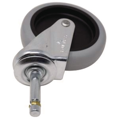 Rubbermaid Commercial 4" Swivel Stem Caster with Insert for Janitor Cart 2000, Grip Ring Stem, Black/Gray/Silver (6173L1)