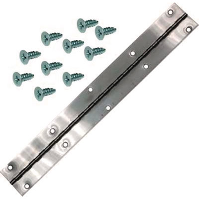 Rubbermaid Commercial Hinge with Hardware for Container, 1.5 x 18 x 0.5, Gray (FG3975L90000)