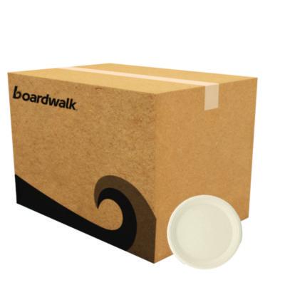 Boardwalk Bagasse PFAS-Free Dinnerware, Plate, Sugarcane, 10" dia, Tan, 500/Carton (PLATE10NPFA)