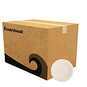 Boardwalk Bagasse PFAS-Free Dinnerware, Plate, Sugarcane, 6" dia, Tan, 1,000/Carton (PLATEWF6NPFA)