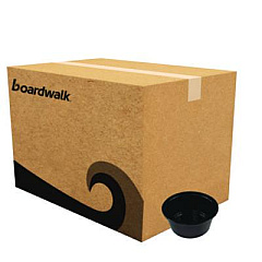 Boardwalk Souffle/Portion Cups, 3.25 oz, Plastic, Black, 2,500/Carton (PRTN325BL)
