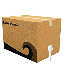 Boardwalk Mediumweight Polypropylene Cutlery, Tasting Spoon, White, 3,000/Carton (TASTERSPOON)