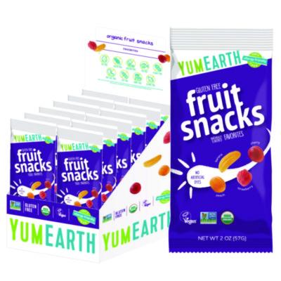 YumEarth Organic Fruit Snacks, Assorted Flavors, 2 oz Bag, 12/Carton (22002288)