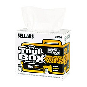 Sellars TOOLBOX WaterWeave T700 Wipers, 1-Ply, 8.27 x 16.5, White, 100 Sheets/Box, 8 Boxes/Carton (78200)