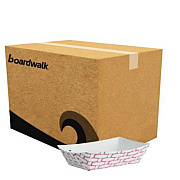 Boardwalk Paper Food Baskets, 0.25 lb Capacity, 2.69 x 4 x 1.05, Red/White, 1,000/Carton (30LAG025)