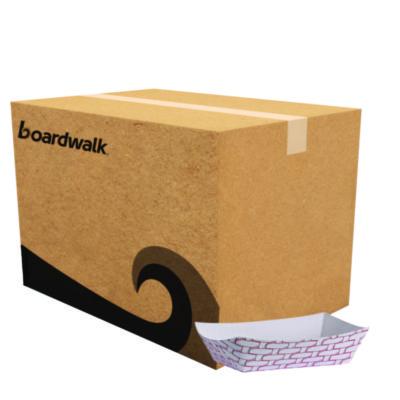 Boardwalk Paper Food Baskets, 6 oz Capacity, 3.78 x 4.3 x 1.08, Red/White, 1,000/Carton (30LAG040)