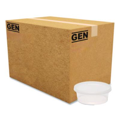 GEN Plastic Deli Container with Lid, 8 oz, Clear, Plastic, 240/Carton (DELI8OZ)