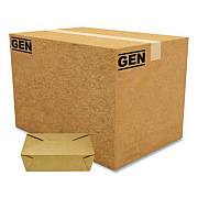 GEN Reclosable Kraft Take-Out Box, 76 oz, 8.58 x 6.28 x 2.4, Brown, Paper, 200/Carton (PAPERBOX3)