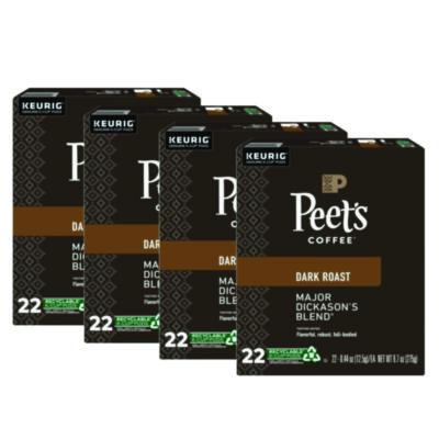 Peet's Coffee & Tea Major Dickason's Blend K-Cups, Regular, 88/Carton (6547CT)