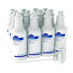 Diversey Glance Glass and Multi-Surface Cleaner, Original, 12 Capped 32 oz Bottles and One Trigger Sprayer, 12/Carton (04705)