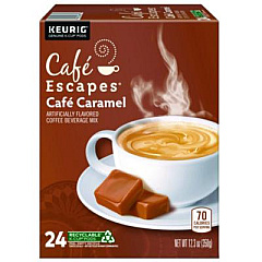 Caf Escapes Cafe Caramel K-Cups, 24/Box (6813)