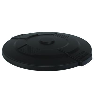 Suncast Commercial 55-Gallon Utility Trash Can Lid, 28.25 x 26.75 x 3, Black (TCU55GLIDD)