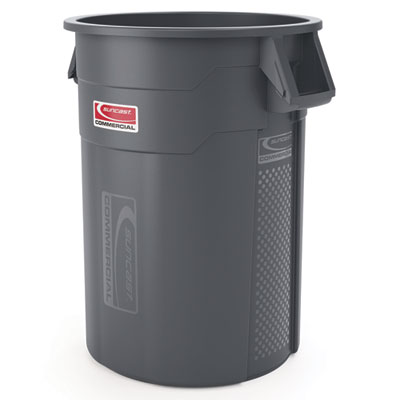 Suncast Commercial Utility Trash Can, 56.9 gal, Plastic, Gray (TCU55)