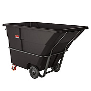 Suncast Commercial 2 cu yd Standard Duty Tilt Truck, Forkliftable Frame, 1,400 lb Capacity, Black (RMTTSD200D)