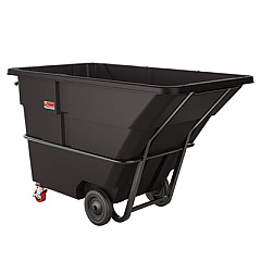 Suncast Commercial 2 cu yd Standard Duty Tilt Truck, Forkliftable Frame, 1,400 lb Capacity, Black (RMTTSD200D)