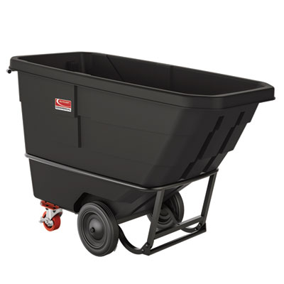 Suncast Commercial 0.75 cu yd Standard Duty Tilt Truck, 1,300 lb Capacity, Black (RMTTSD75D)
