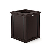 Suncast Commercial Resin Customizable Garbage Can with Open Lid, 34.4 gal, Plastic, Java (RMCC3502)