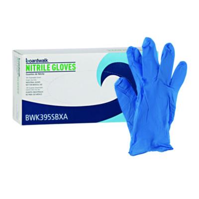 Boardwalk 395 Series Disposable General-Purpose Nitrile Gloves, Powder-Free, Small, 5 mil Thick, 9.5" Long, Blue, 100/Box (395SBXA)