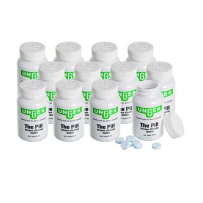 Unger Pill Window Cleaning Tablets, 100/Bottle, 12/Carton (PLBTL)