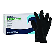 Boardwalk 396 Series Disposable General-Purpose Nitrile Gloves, Powder-Free, Small, 4.4 mil Thick, 9.5" Long, Black, 100/Box (396SBXA)