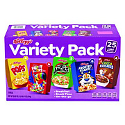 Kellogg's Cereal Assortment Pack, Assorted Flavors, Single Serve Box, 25/Carton (22002287)
