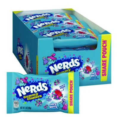 NERDS Very Berry Clusters Share Pack, Berry, 3 oz Packet, 12/Carton (22002361)