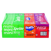 Coca-Cola Mini Cans Variety Pack, Assorted Flavors, 7.5 oz Can, 30/Carton (22002379)
