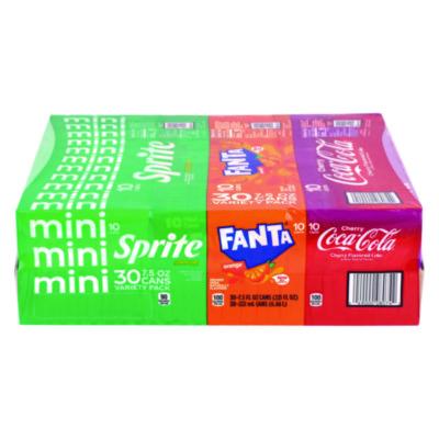 Coca-Cola Mini Cans Variety Pack, Assorted Flavors, 7.5 oz Can, 30/Carton (22002379)