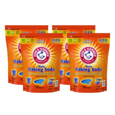 Arm & Hammer Baking Soda, 10.8 lb Bag, 4/Carton (3320000341)