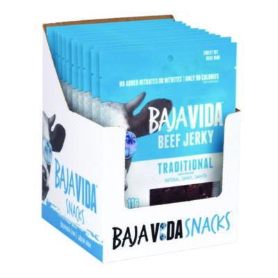 Baja Jerky Beef Jerky Traditional Snack Pack, Original, 1 oz Packet, 12/Carton (22002304)