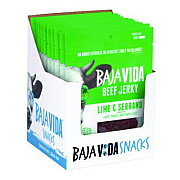 Baja Jerky Beef Jerky Lime and Serrano Pepper Snack Pack, Lime and Serrano Pepper, 1 oz Packet, 12/Carton (22002307)