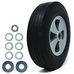 Rubbermaid Commercial Tilt Truck Wheels, 12" Wheel, Black (1013L10000)