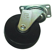 Rubbermaid Commercial 4" Caster for the 3/4" Std Duty Tilt Truck, Rigid Mount Plate, 4" Wheel, Black/Gray (1013L2)