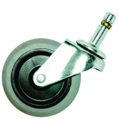 Rubbermaid Commercial 3" Swivel Caster, Grip Ring Stem, 3" Wheel, Black/Gray (2640M10000)