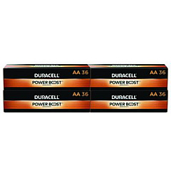 Duracell Power Boost CopperTop Alkaline AA Batteries, 36/Pack, 4 Packs/Carton (AACTBULK36CT)