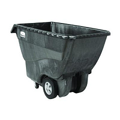 Rubbermaid Commercial 0.75 cu yd Structural Foam Tilt Truck, Standard Duty, 1,000 lb Capacity, Black (1013BLA)