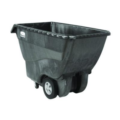 Rubbermaid Commercial 0.75 cu yd Structural Foam Tilt Truck, Standard Duty, 1,000 lb Capacity, Black (1013BLA)