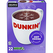 Dunkin' Milk Chocolate Hot Cocoa K-Cup Pods, 22/Box (1261)