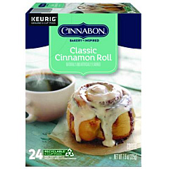 Cinnabon Classic Cinnamon Roll Coffee K-Cups, 24/Box (6305)