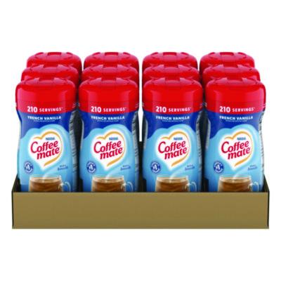 Coffee mate Non-Dairy Powdered Creamer, French Vanilla, 15 oz Canister, 12/Carton (35775CT)