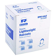 AmerCareRoyal Lightweight Latex-Free Hairnets, Nylon, 24", Black, 144/Box, 20 Boxes/Carton (RPH144LTBK)