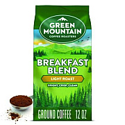 Green Mountain Coffee Breakfast Blend Ground Coffee, 12 oz Bag (38520)