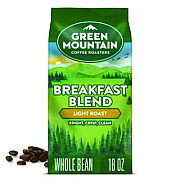 Green Mountain Coffee Breakfast Blend Whole Bean Coffee, 18 oz Bag (7567EA)