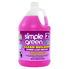 Simple Green Clean Building Bathroom Cleaner Concentrate, Unscented, 1 gal Bottle, 2/Carton (11101CT)