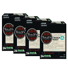 Tully's Coffee French Roast Coffee K-Cups, 96/Carton (192619CT)