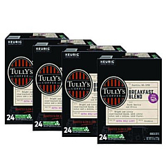 Tully's Coffee Breakfast Blend Coffee K-Cups, 96/Carton (192719CT)